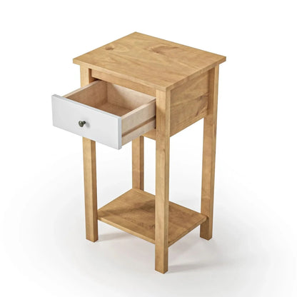 Mesa De Arrime Aparador 1 Cajón - Línea Maden - Blanco