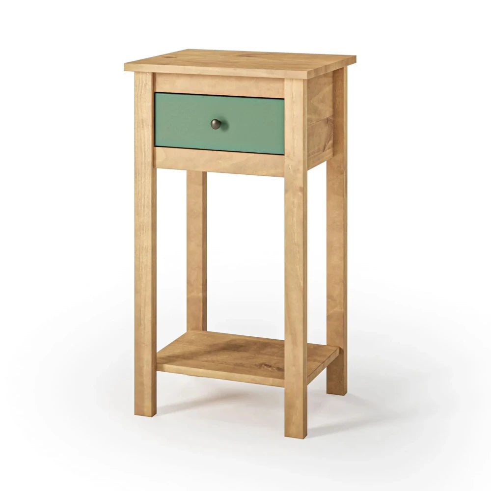 Mesa De Arrime Aparador 1 Cajón - Línea Maden - Verde