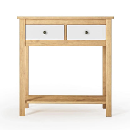Mesa De Arrime Aparador 2 Cajónes - Línea Maden - Blanco