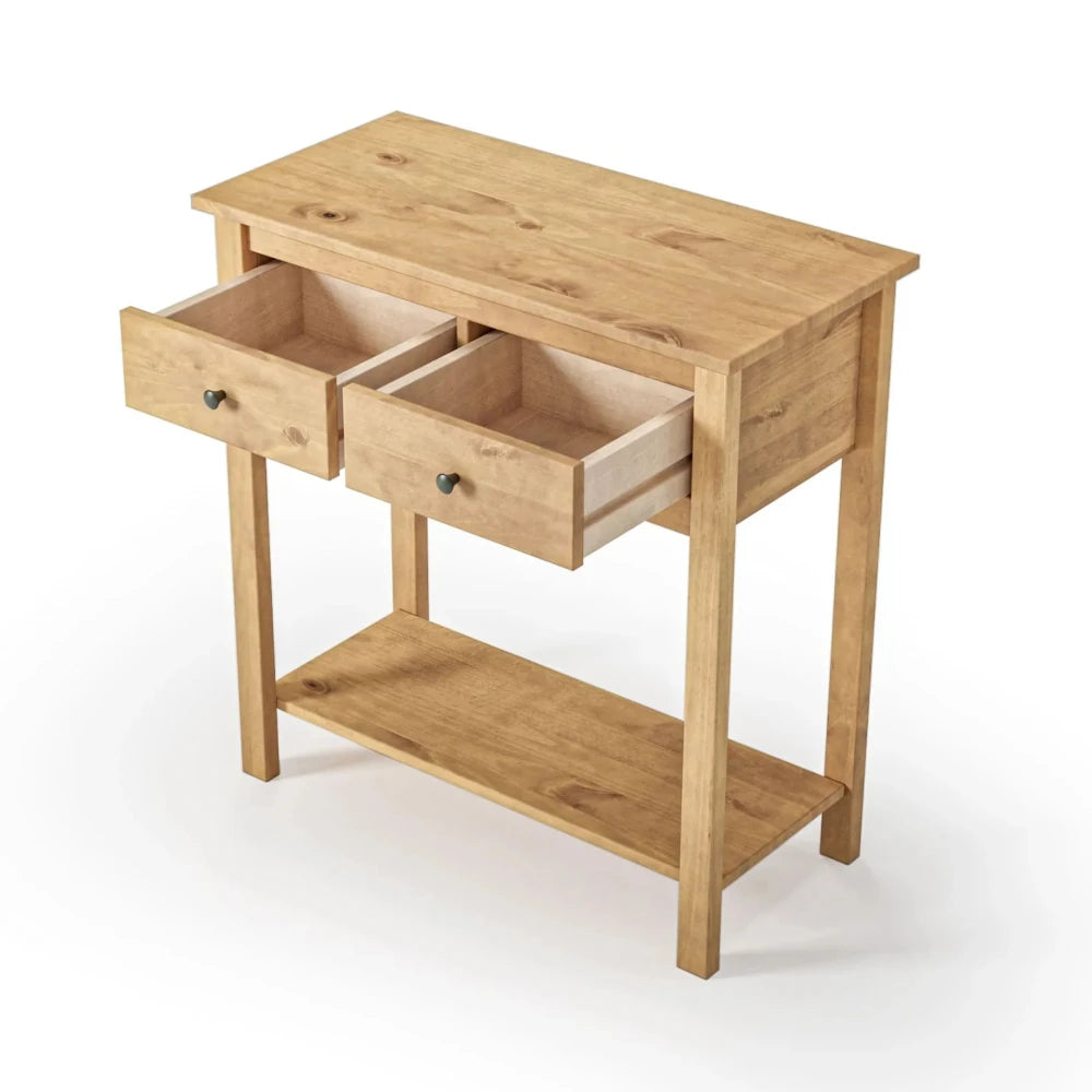 Mesa De Arrime Aparador 2 Cajónes - Línea Maden - Marrón