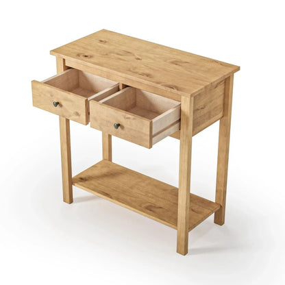 Mesa De Arrime Aparador 2 Cajónes - Línea Maden - Marrón