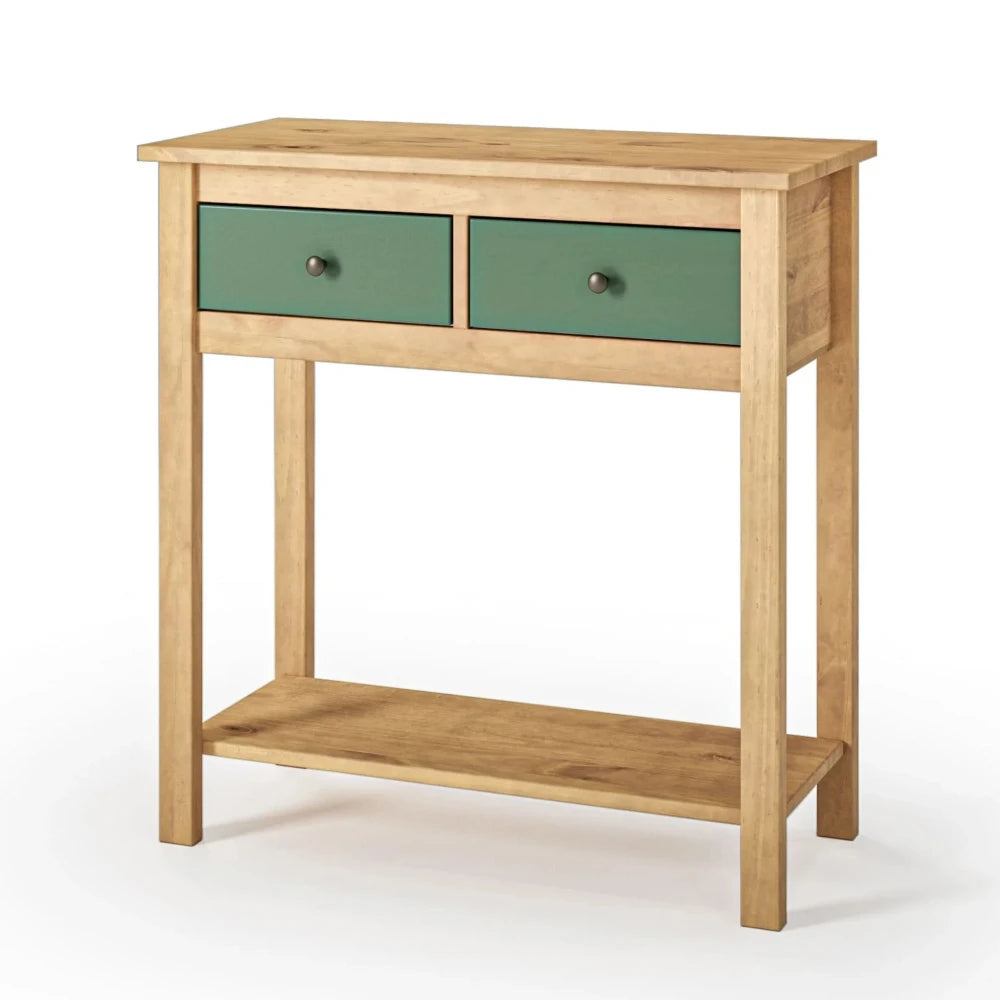 Mesa De Arrime Aparador 2 Cajónes - Línea Maden - Verde