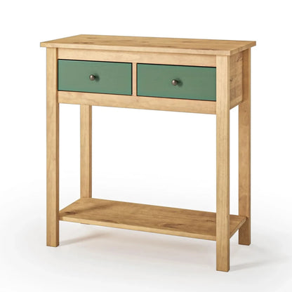 Mesa De Arrime Aparador 2 Cajónes - Línea Maden - Verde