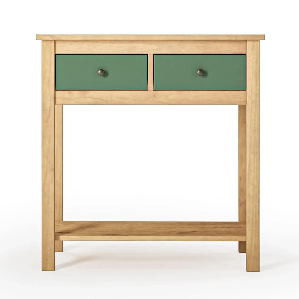Mesa De Arrime Aparador 2 Cajónes - Línea Maden - Verde