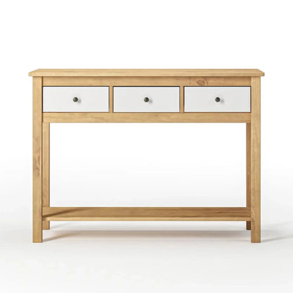 Mesa De Arrime Aparador 3 Cajónes - Línea Maden - Blanco