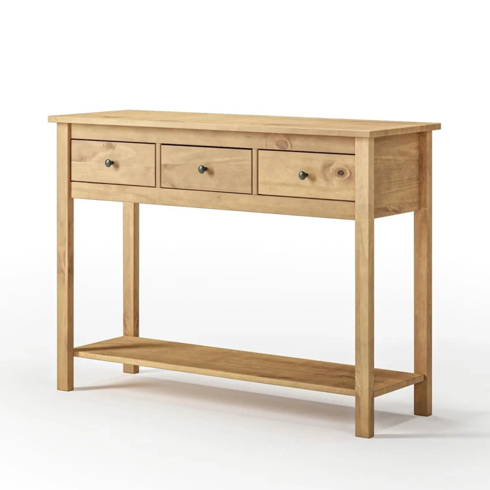 Mesa De Arrime Aparador 3 Cajónes - Línea Maden - Marrón