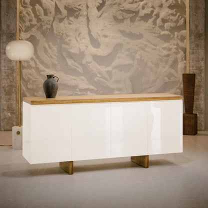 Aparador Buffet SUD 1.8 - Linea Nevada - Off White / Cinamomo