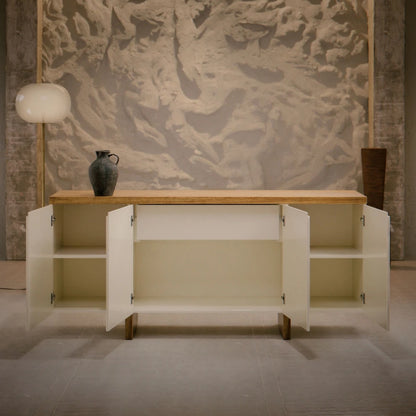 Aparador Buffet SUD 1.8 - Linea Nevada - Off White / Cinamomo