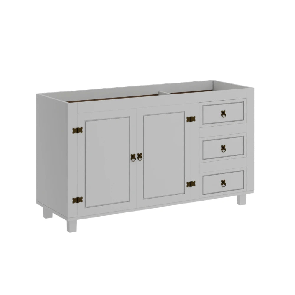 Bajo mesada 2 Puertas y 3 cajones - Línea Monterrey - Blanco