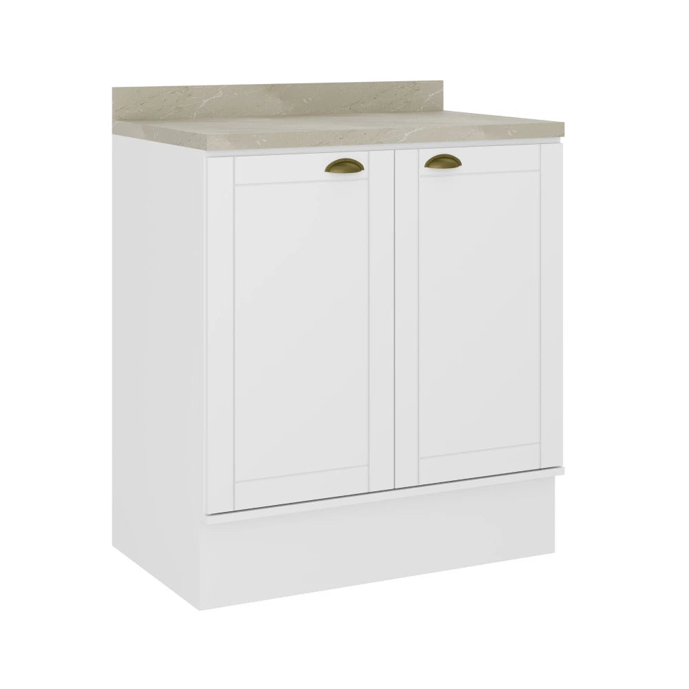 Bajo Mesada Americana 2 Puertas 80cm Blanco