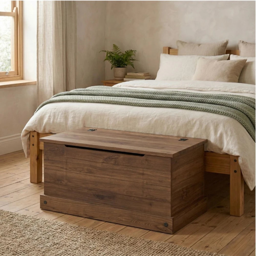 Baul - Pie De Cama - Living - Línea Monterrey - Nogal