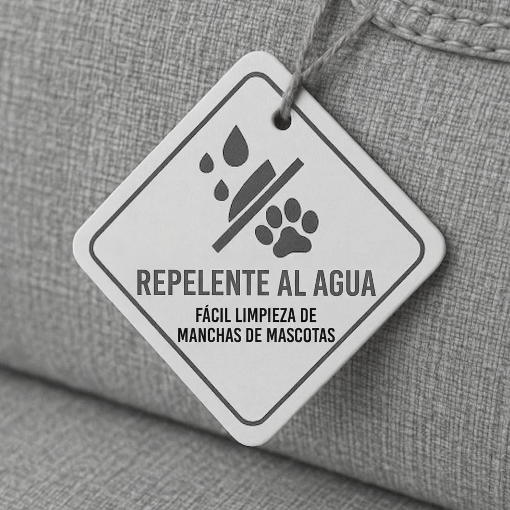 Butaca 1 Cuerpo Tela Repelente al Agua Living - Gris