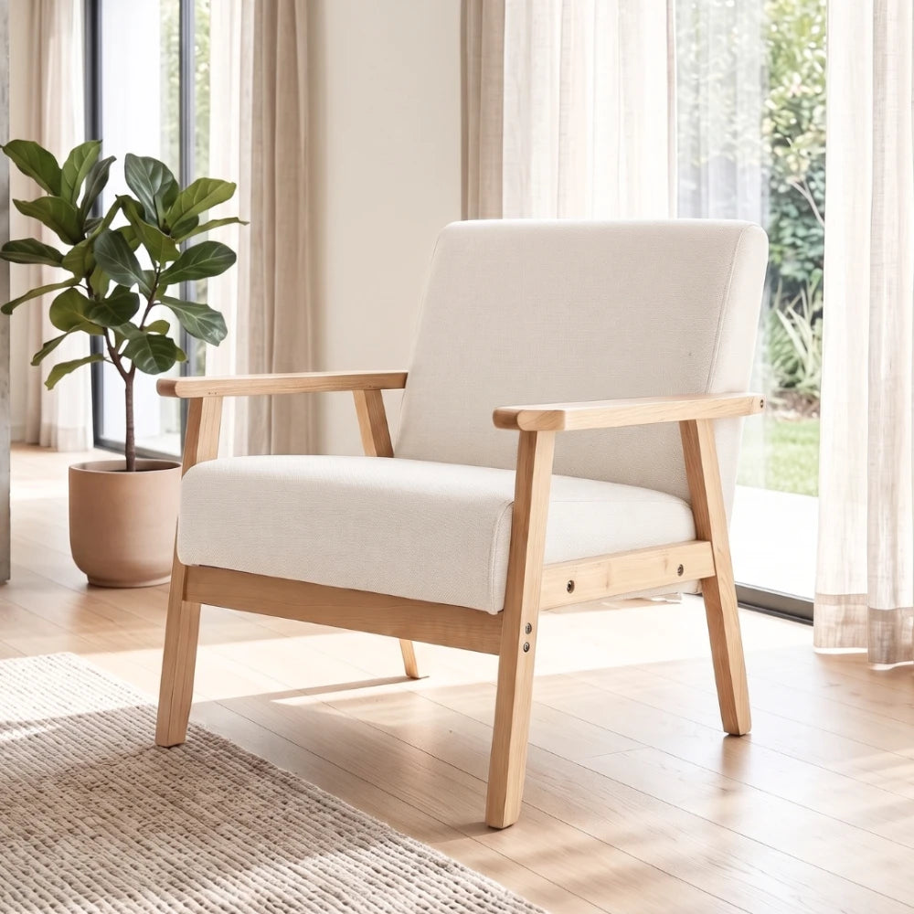 Butaca Poltrona Nórdica Madera natural - Línea Serena