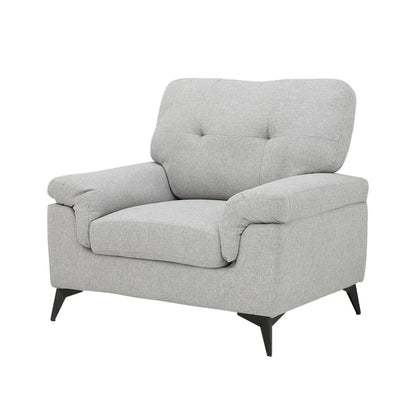BUTACA Tela y Madera Natural Living - Cracovia - Gris Claro