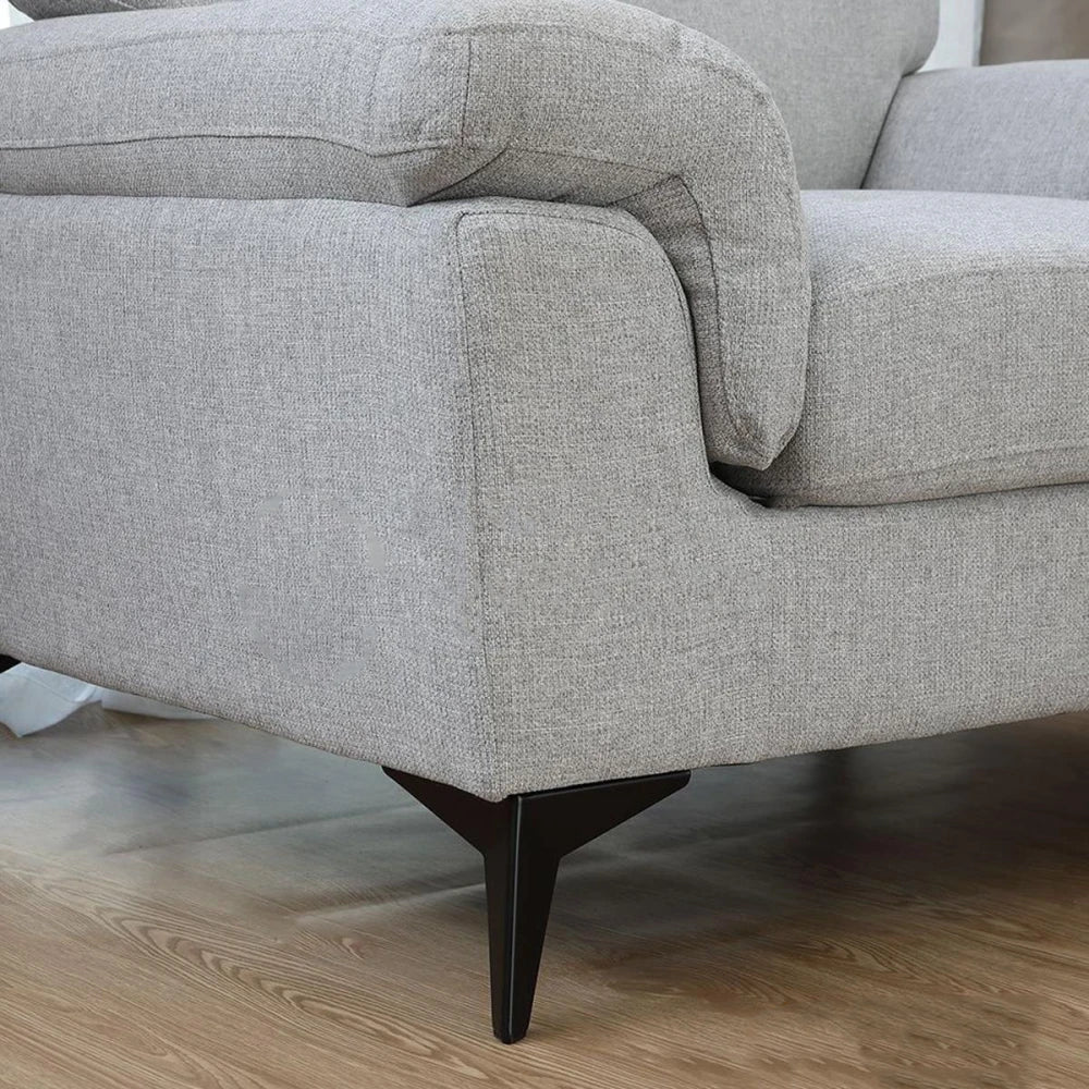 BUTACA Tela y Madera Natural Living - Cracovia - Gris Claro