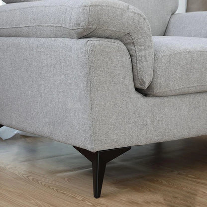 BUTACA Tela y Madera Natural Living - Cracovia - Gris Claro