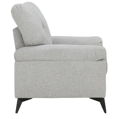 BUTACA Tela y Madera Natural Living - Cracovia - Gris Claro