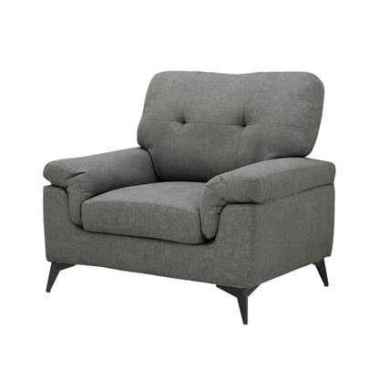 BUTACA Tela y Madera Natural Living - Cracovia - Gris Oscuro