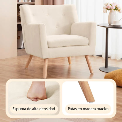 BUTACA Tela y Madera Natural Living - Noruega