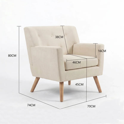 BUTACA Tela y Madera Natural Living - Noruega