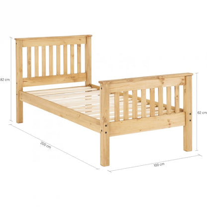 Cama 1 Plaza - Madera maciza - Línea Monterrey