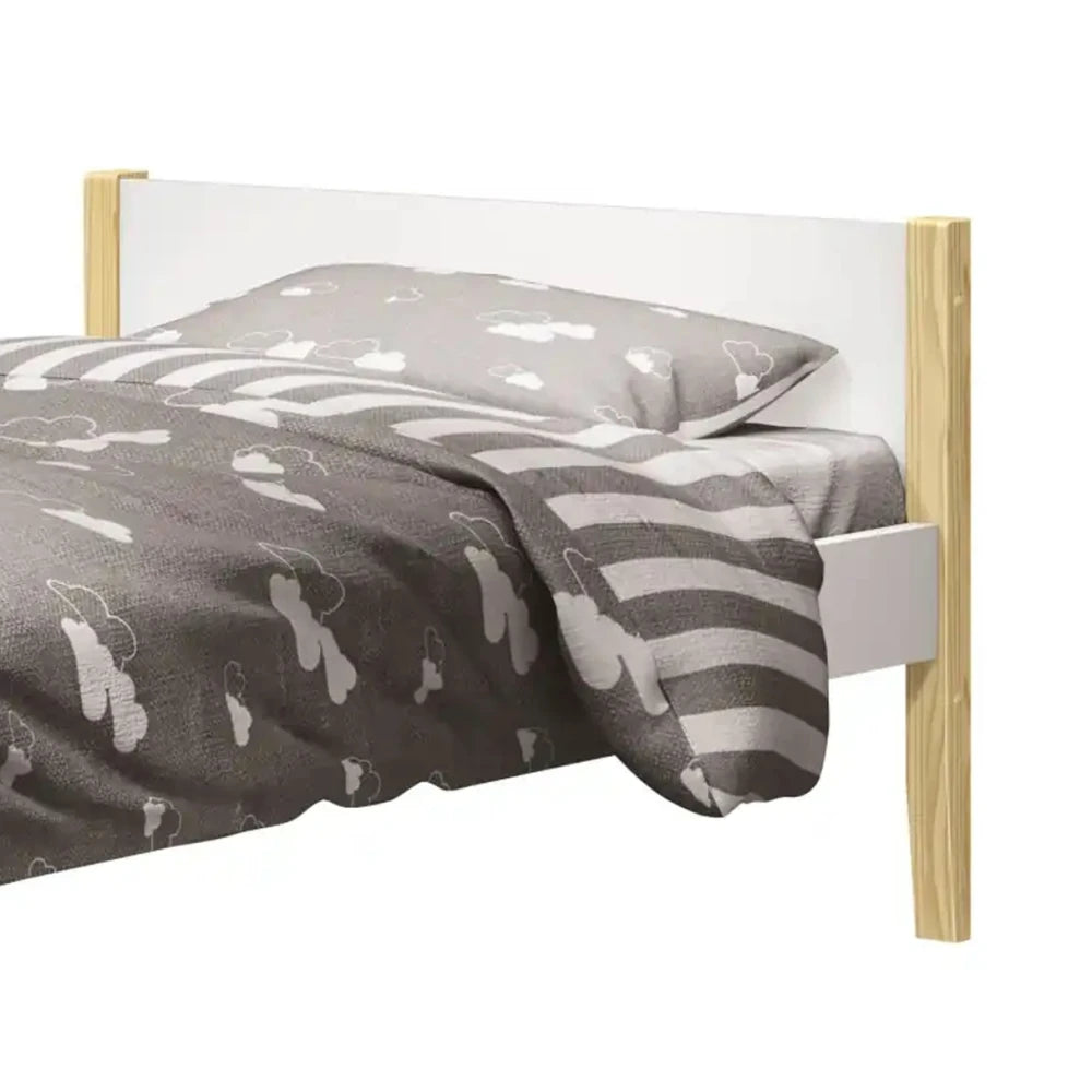 Cama 1 Plaza - Simba - Blanco/Natural