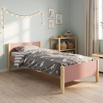 Cama 1 Plaza - Simba - Rosa/ Natural
