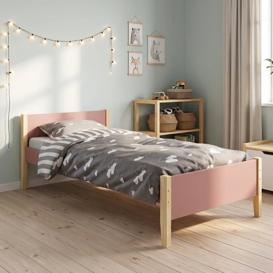 Cama 1 Plaza - Simba - Rosa/ Natural