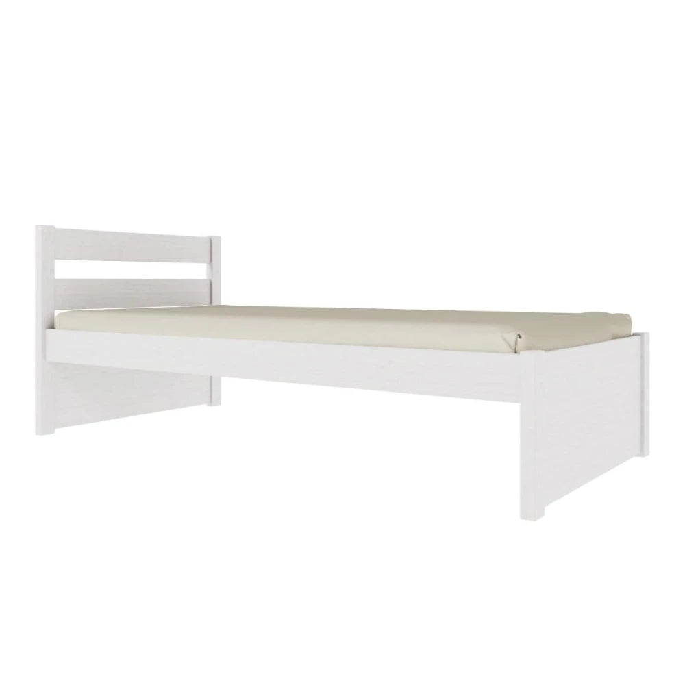 Cama 1 plaza - Nois - Madera Maciza - Blanco