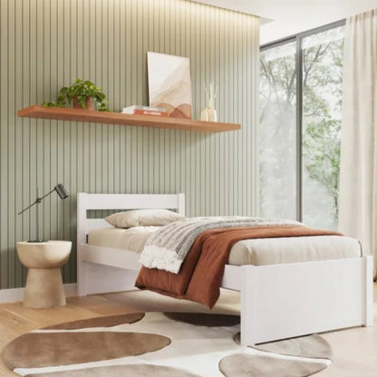 Cama 1 plaza - Nois - Madera Maciza - Blanco