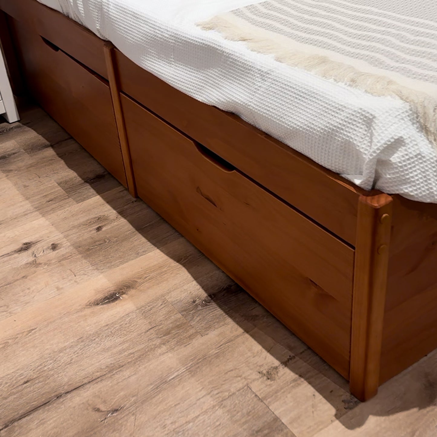 Cama Madera Maciza Con Cajones - Queen - Línea beauty - Amendoa