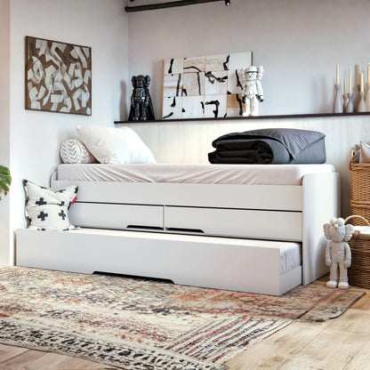 Cama Marinera 1 plaza con cajones - Línea Nordik - Blanco