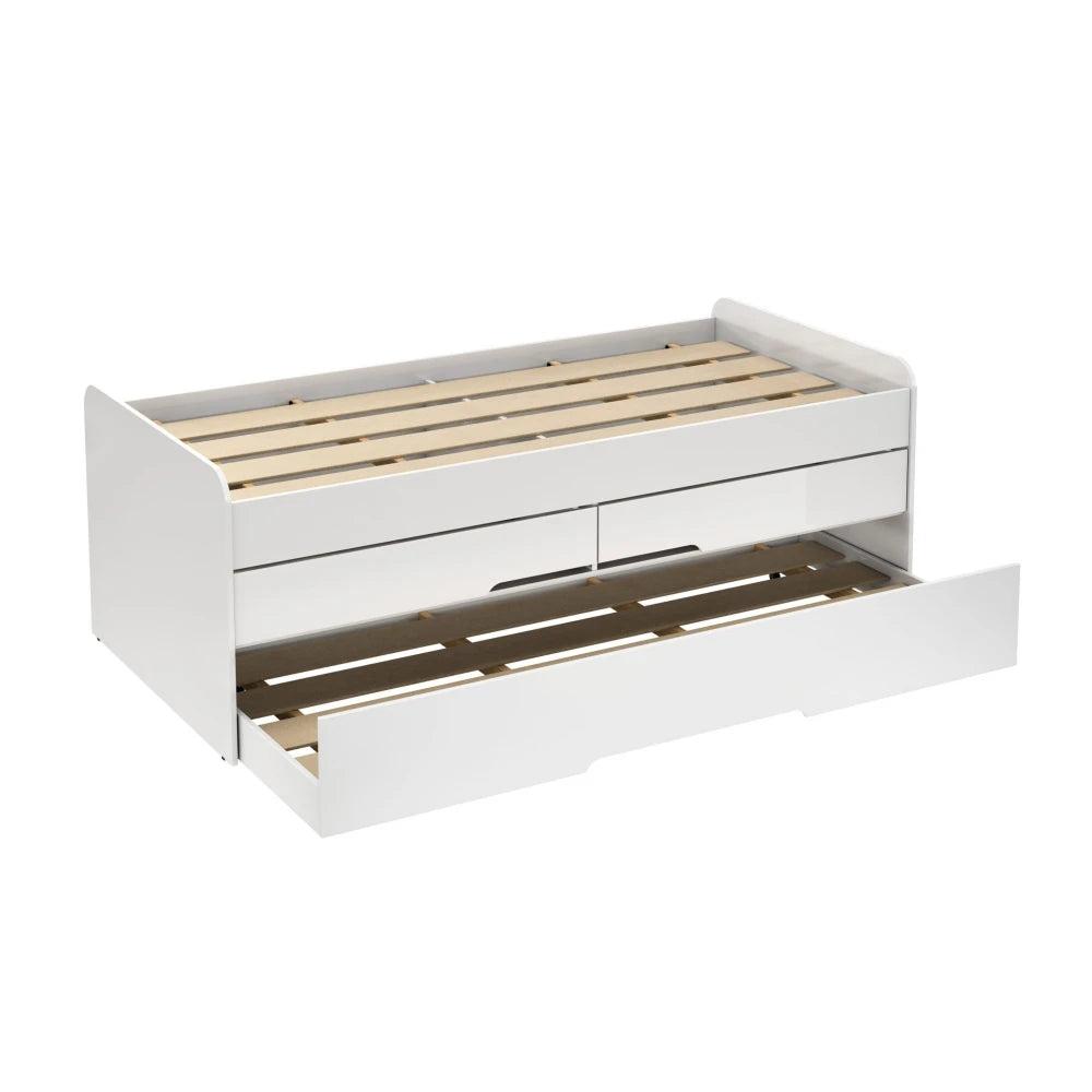 Cama Marinera 1 plaza con cajones - Línea Nordik - Blanco