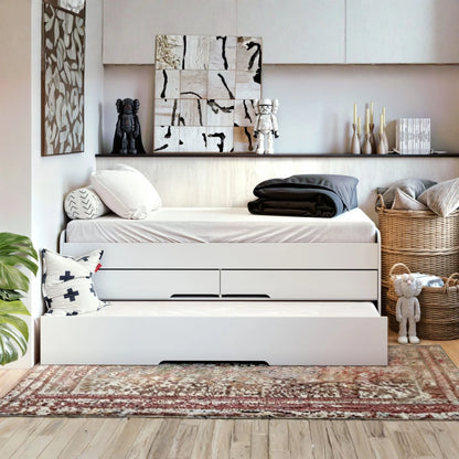 Cama Marinera 1 plaza con cajones - Línea Nordik - Blanco