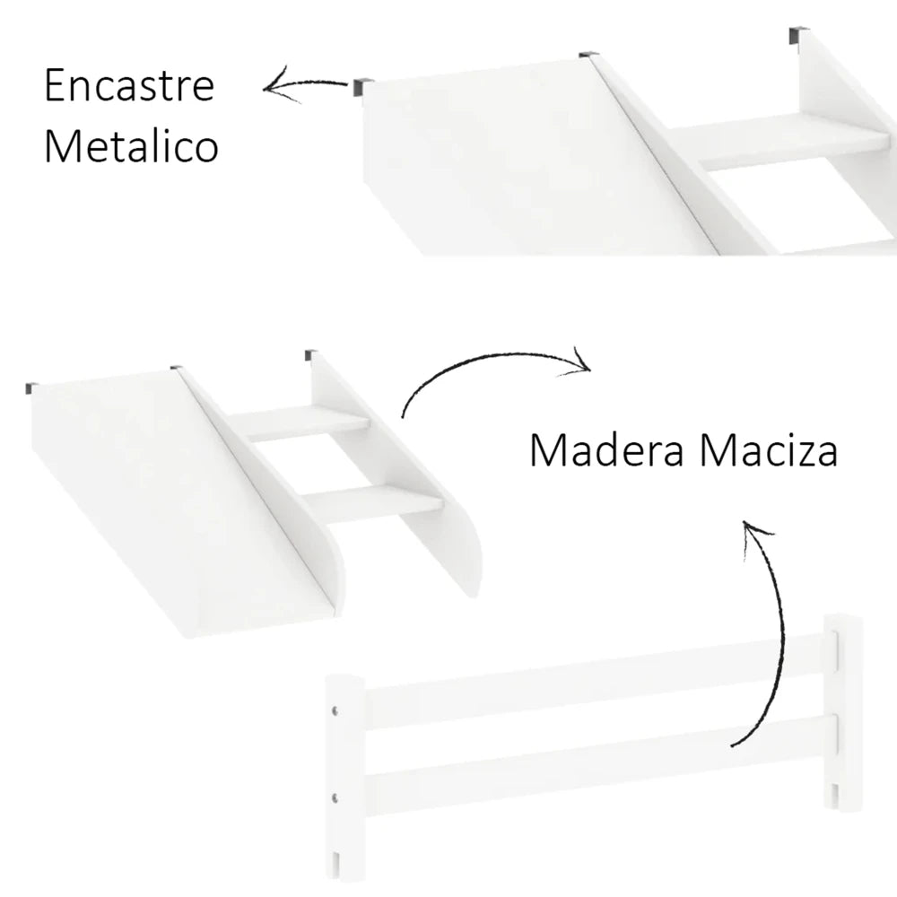 Cama marinera 1 Plaza Infantil - Blanco