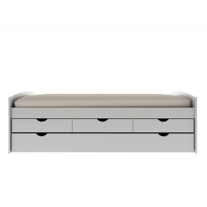 Cama Marinera Madera Maciza Con Cajones - Max - Gris