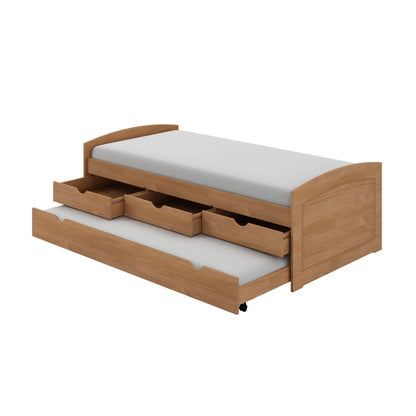 Cama Marinera Madera Maciza Con Cajones - Max - Marron