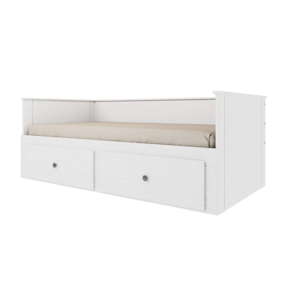 Cama Somnus 1 Plaza / auxiliar - Funcional - Blanco