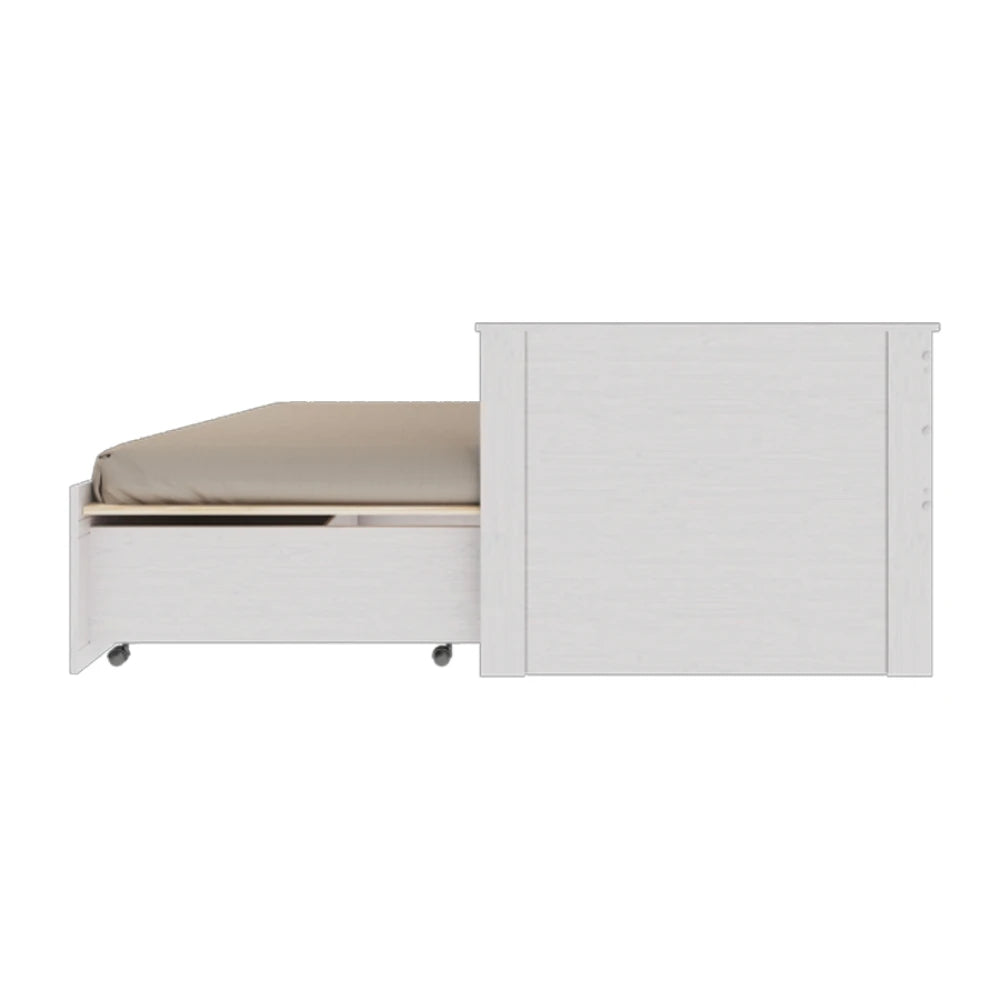 Cama Somnus 1 Plaza / auxiliar - Funcional - Blanco