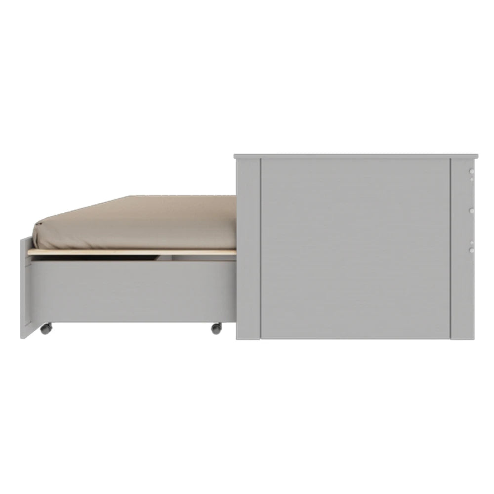 Cama Somnus 1 Plaza / auxiliar - Funcional - Gris