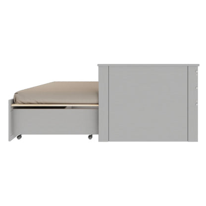 Cama Somnus 1 Plaza / auxiliar - Funcional - Gris