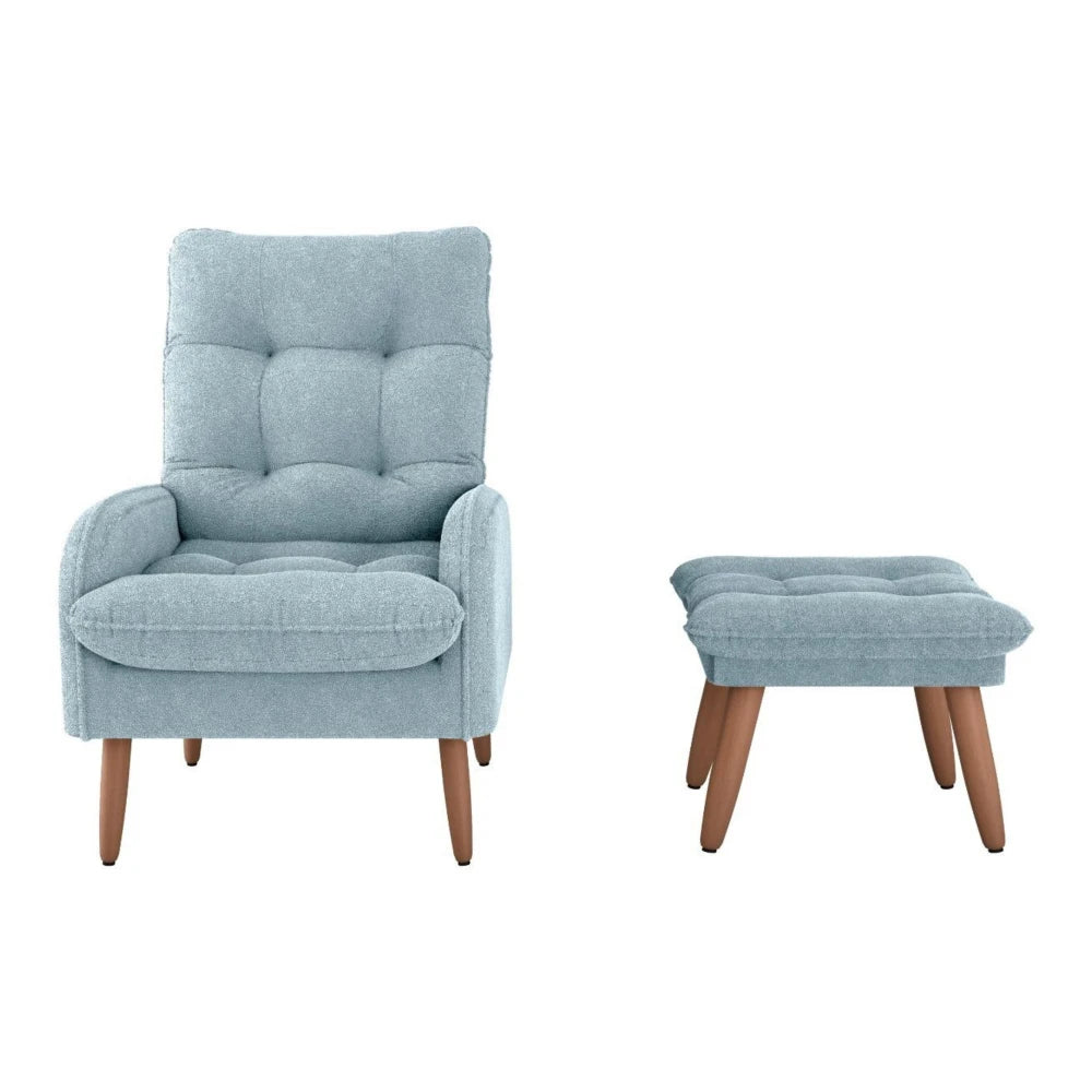 Kit Poltrona + Puff Relax - Azul