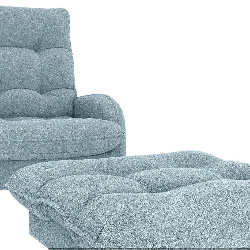 Kit Poltrona + Puff Relax - Azul