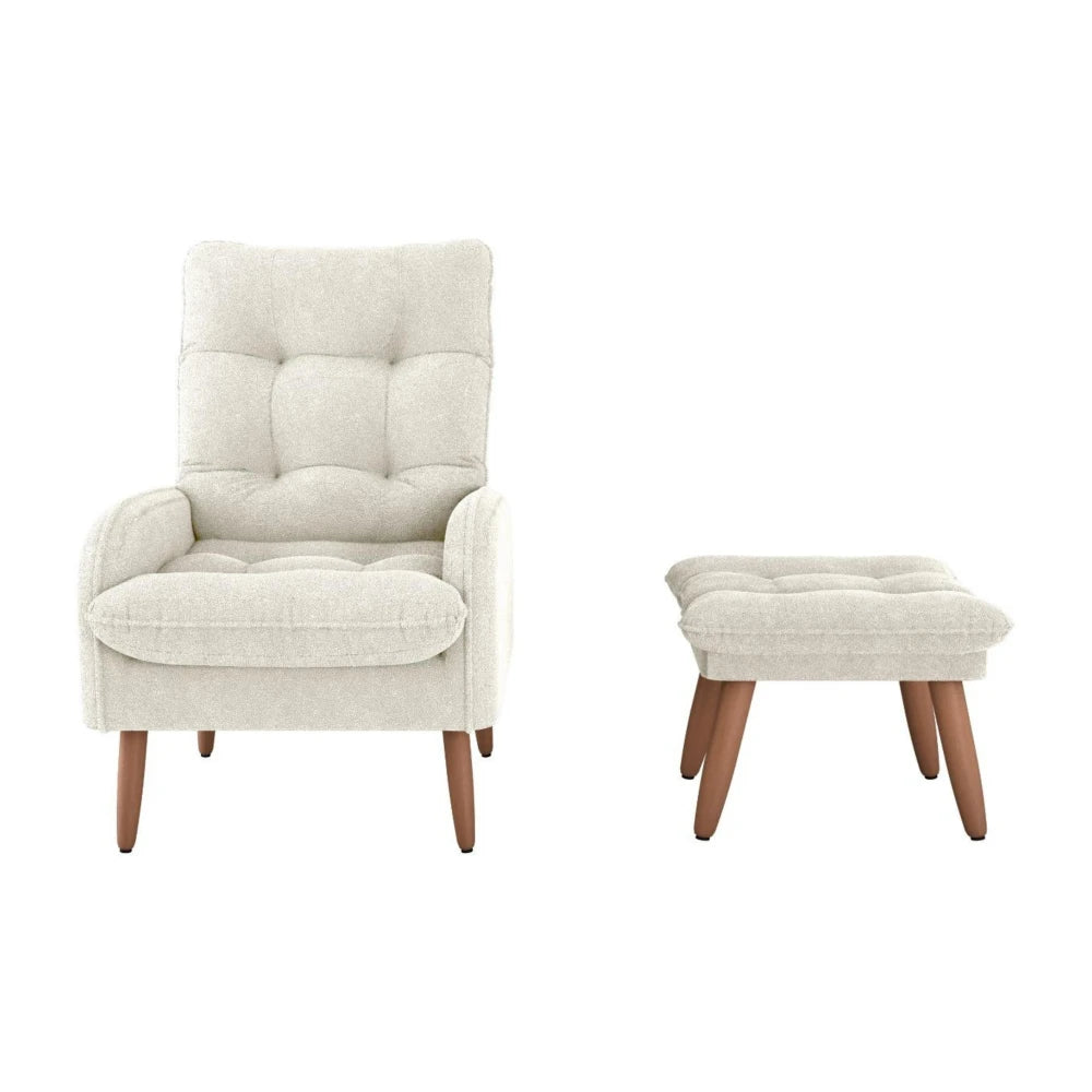 Kit Poltrona + Puff Relax - Beige