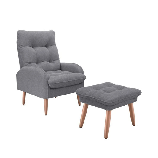Kit Poltrona + Puff Relax - Gris