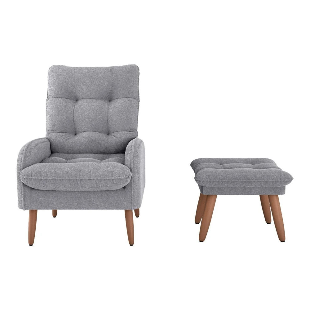 Kit Poltrona + Puff Relax - Gris