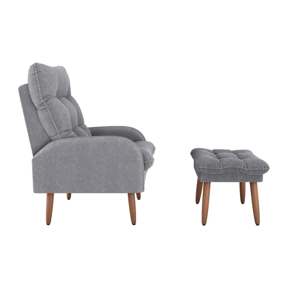 Kit Poltrona + Puff Relax - Gris