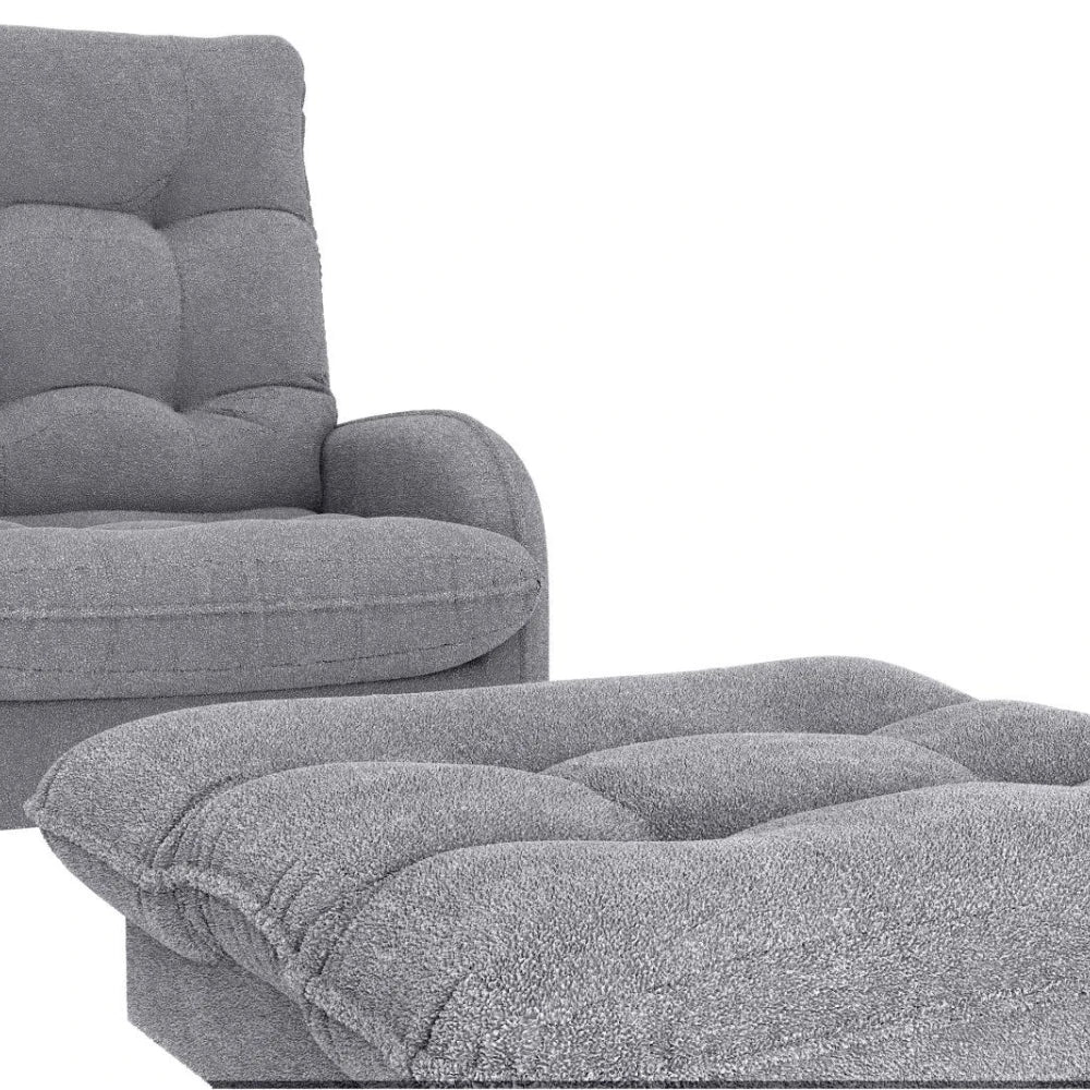 Kit Poltrona + Puff Relax - Gris