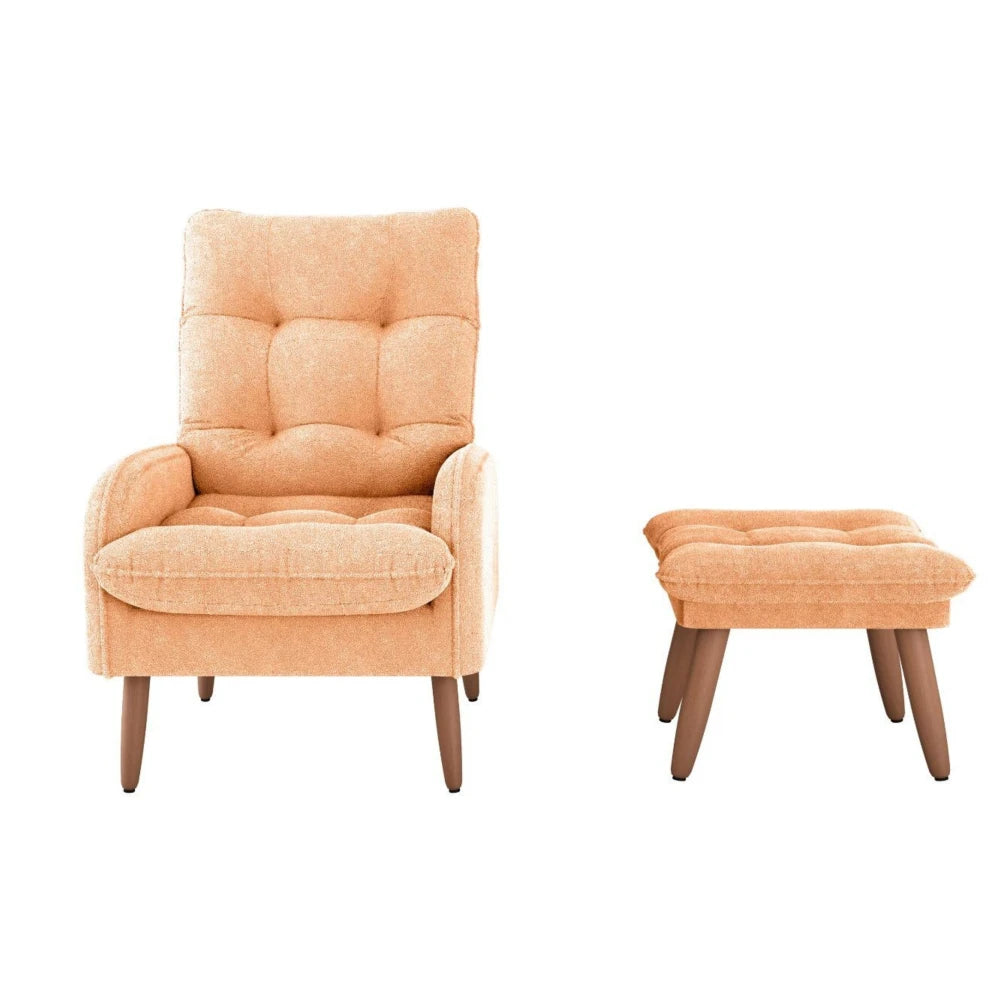 Kit Poltrona + Puff Relax - Mostaza