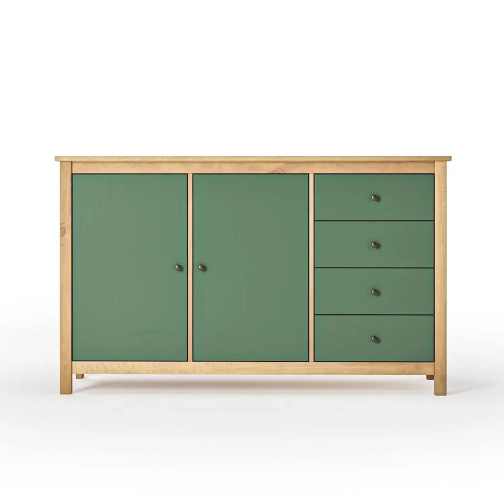 Cómoda 2 Puertas 4 Cajones - Línea Maden - Verde